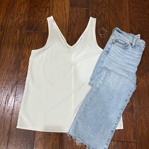 Mittoshop Cream Sleeveless Top